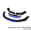 Universal FC5 Model Tampon Eki Ön Lip 4 Parça Siyah Mavi